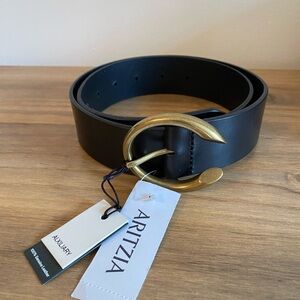 NWT Aritzia Black 100% Genuine Leather Belt